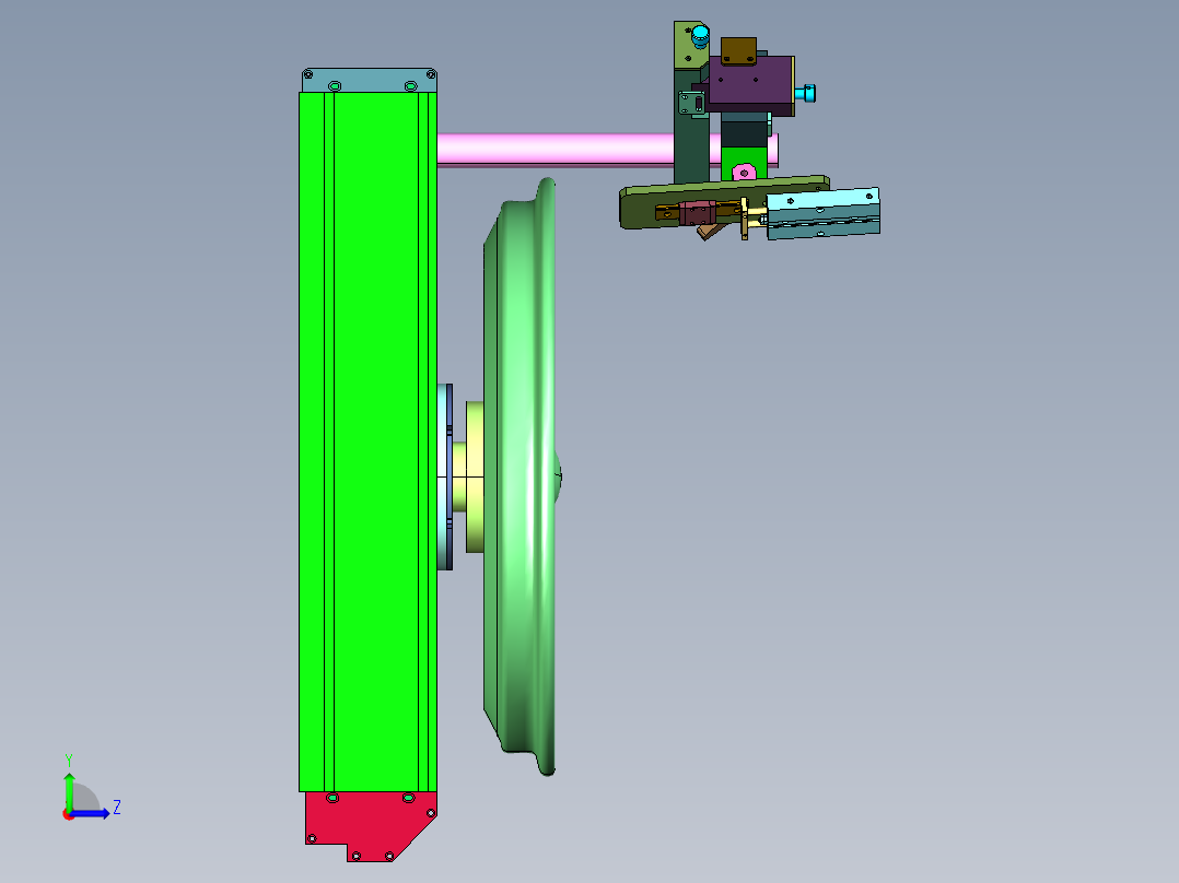 全方位轮毂旋转检验台左视图
