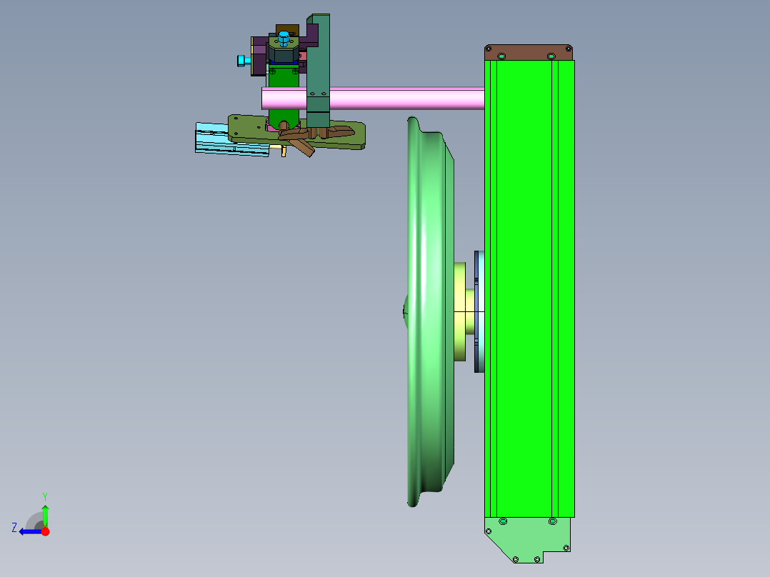 全方位轮毂旋转检验台右视图