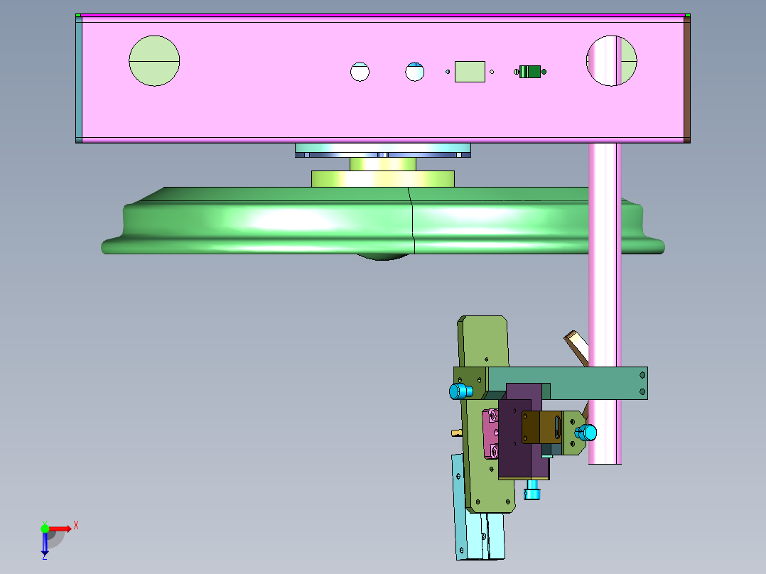 全方位轮毂旋转检验台俯视图