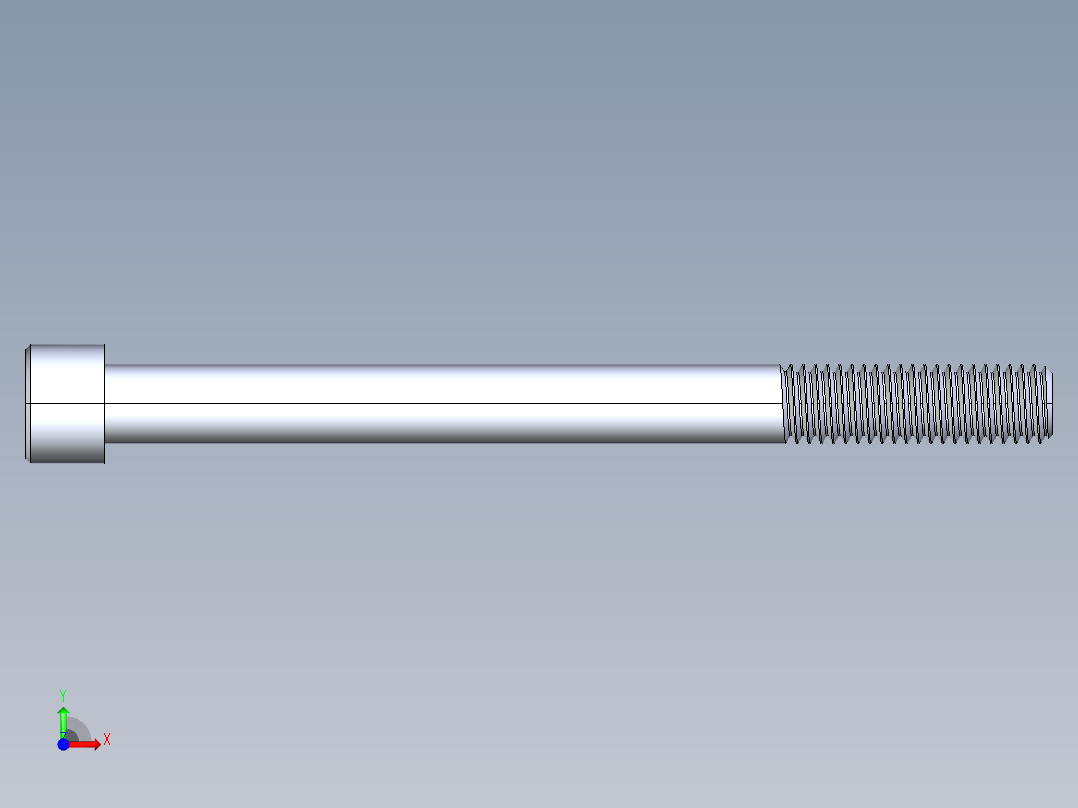 粗螺纹 SHCS 螺钉-SHCS 0.5.x13x6.STEP前视图