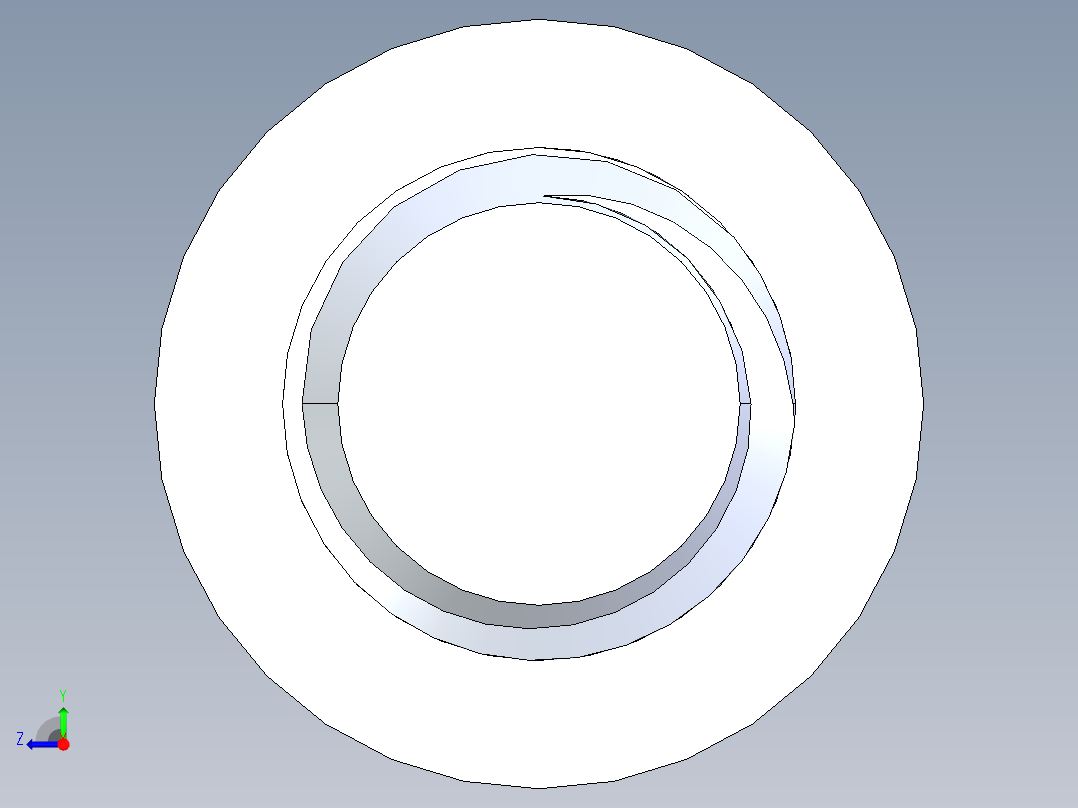 粗螺纹 SHCS 螺钉-SHCS 0.5.x13x6.STEP右视图