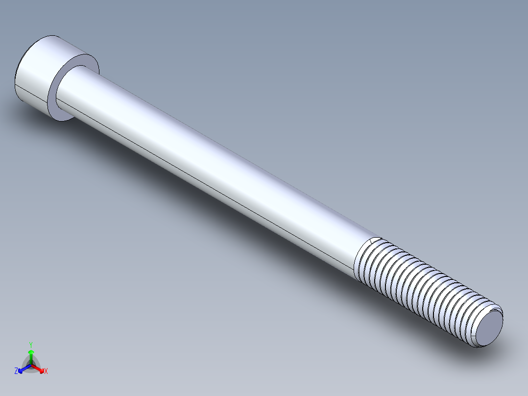 粗螺纹 SHCS 螺钉-SHCS 0.5.x13x6.STEP正等轴测图