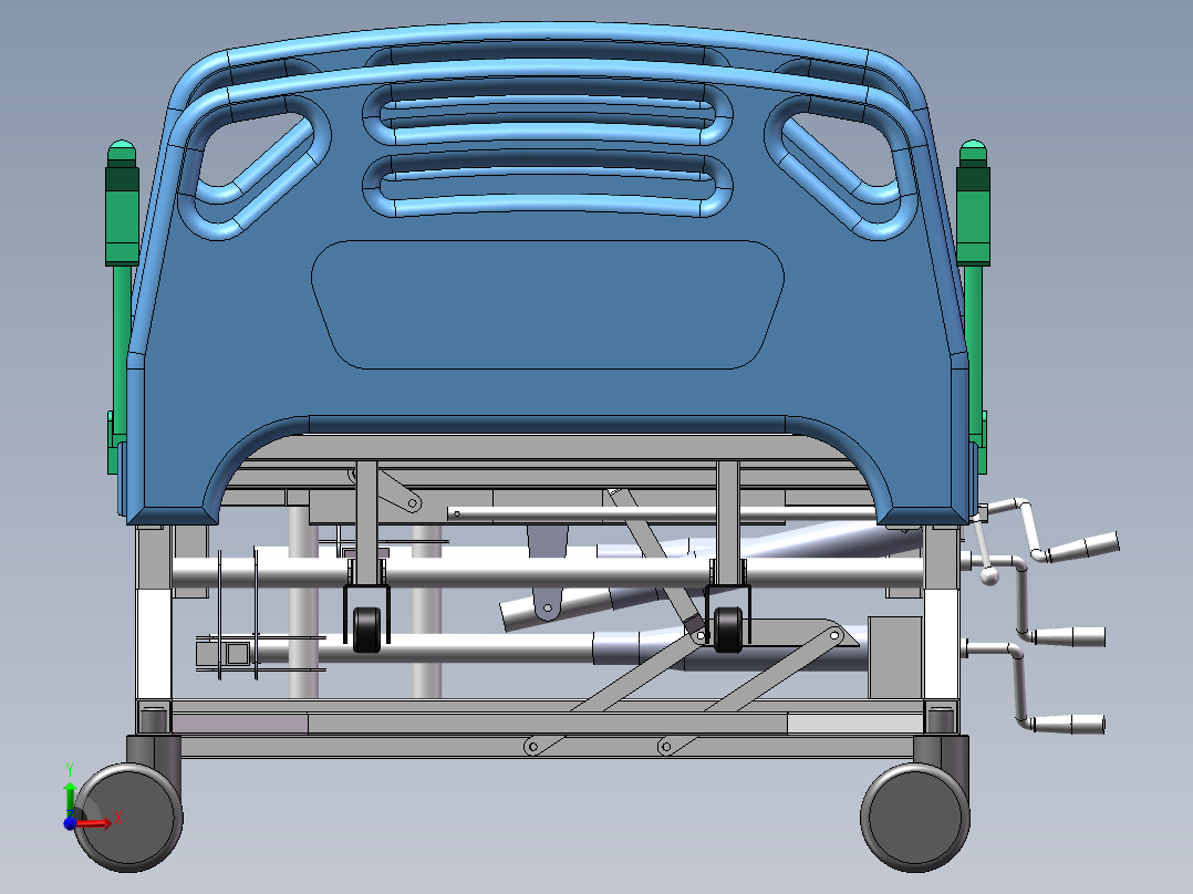 康复护理病床前视图