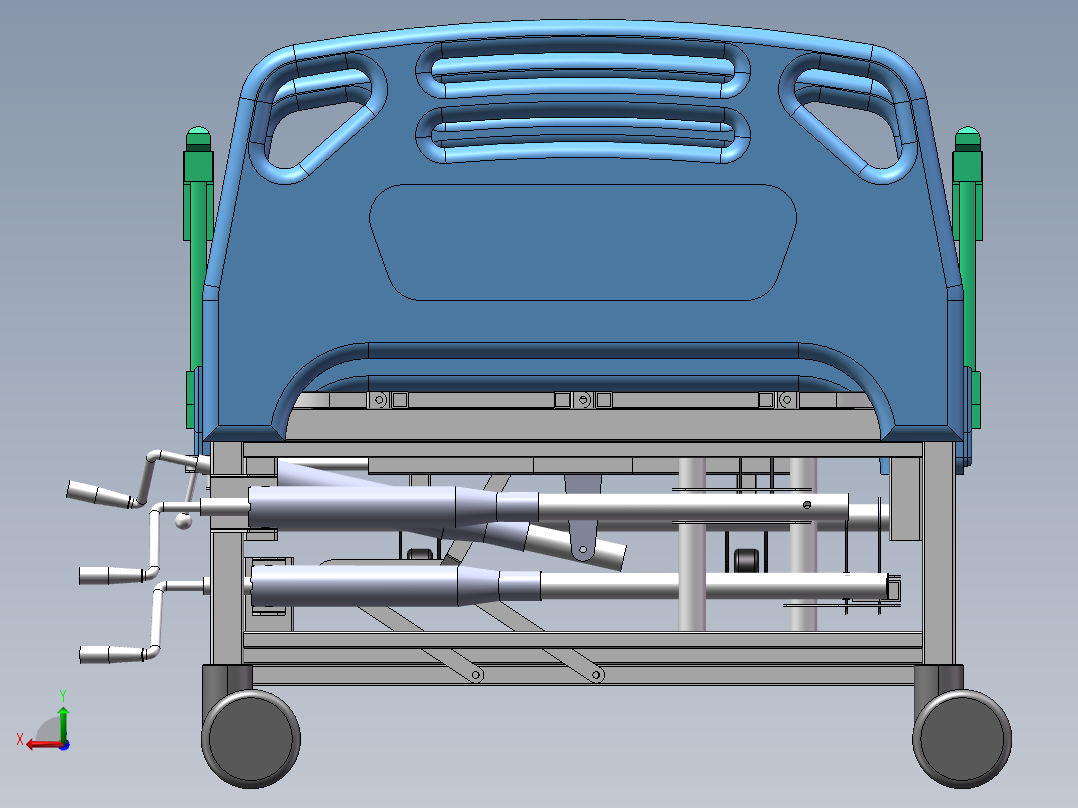 康复护理病床后视图