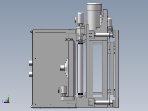 刨砂生产线双面砂光机3D模型右视缩略图
