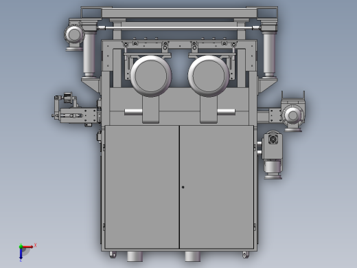 刨砂生产线双面砂光机3D模型俯视缩略图