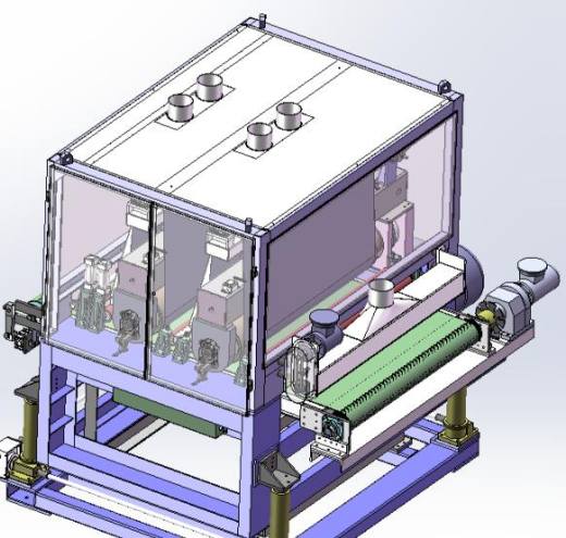 刨砂生产线双面砂光机3D模型缩略图