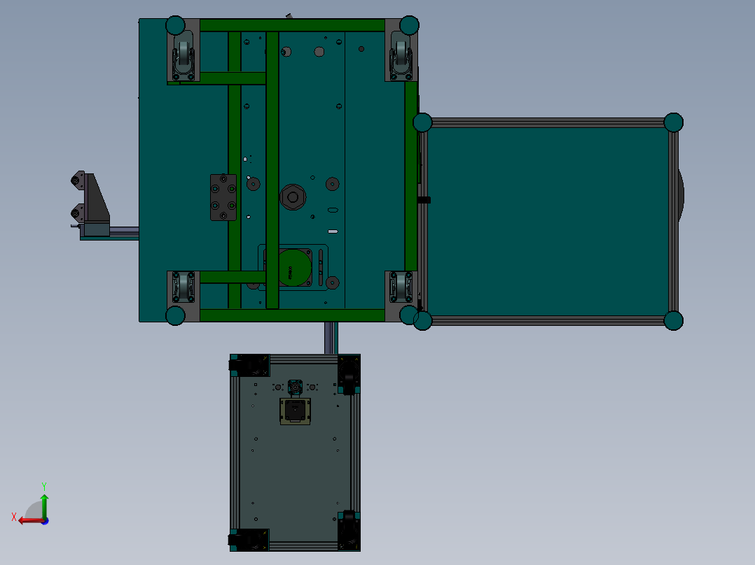 转盘式自动铆钉机后视图