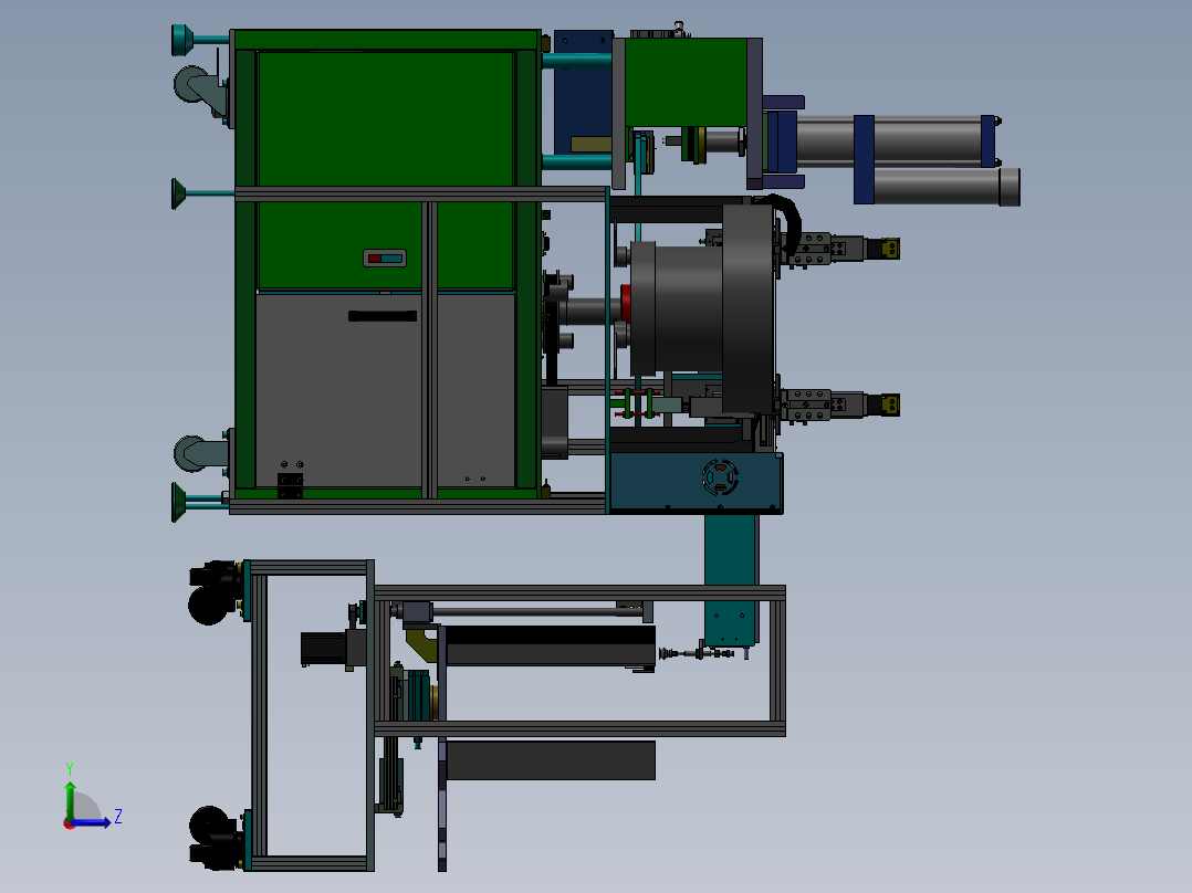 转盘式自动铆钉机左视图