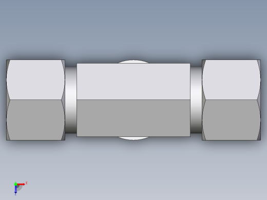 卡套式工业通用硬管接头EO_Adjustable_locknut_branch_tee_TEE12ZSRCF俯视缩略图
