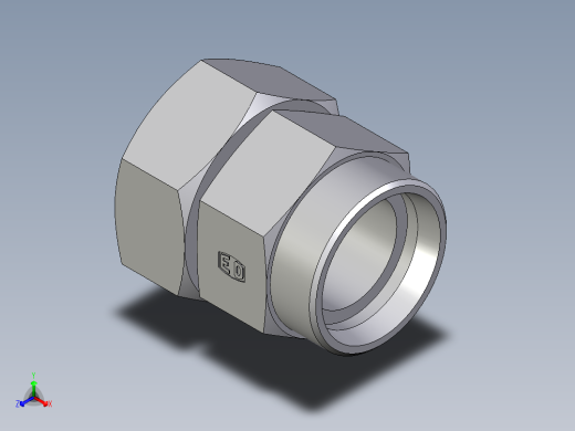 卡套式工业通用硬管接头EO_Distance_piece_adapter_DA42LOMDCF正等轴测缩略图