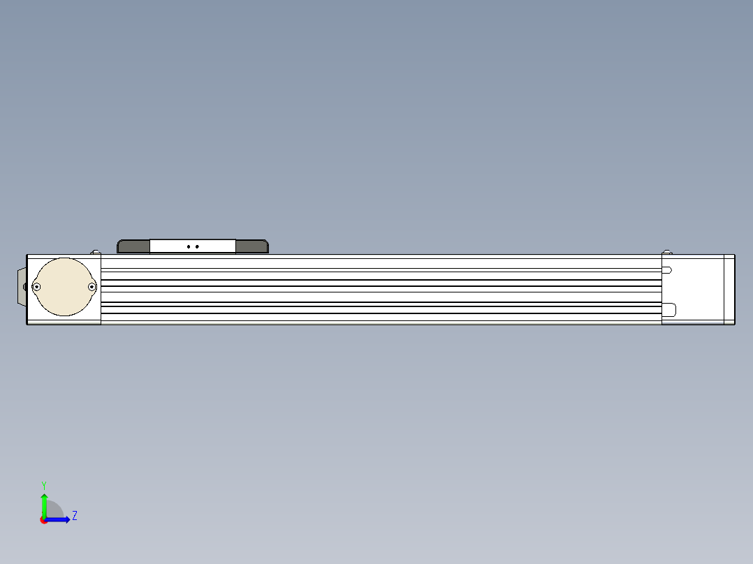 同步带滑台-欧规BC6-L120-S350-R-P40-D3左视图