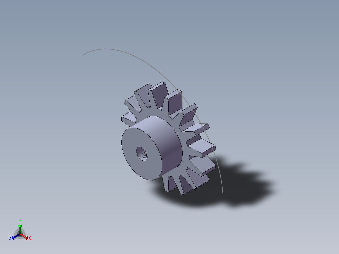 S48 小齿轮正等轴测图