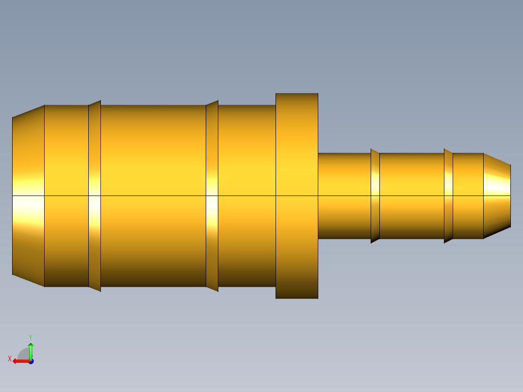 工业通用螺蚊管倒齿式工业硬管接头Union Reducer 22-4-8后视图