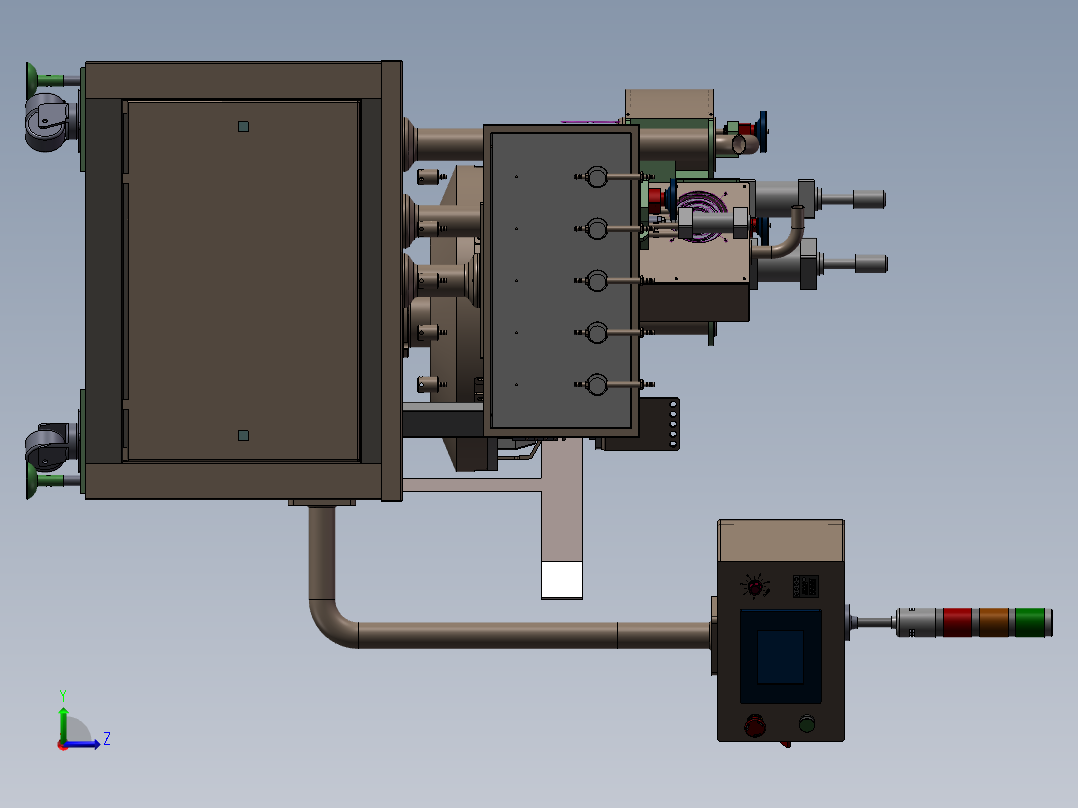 牙膏灌装封尾机左视图