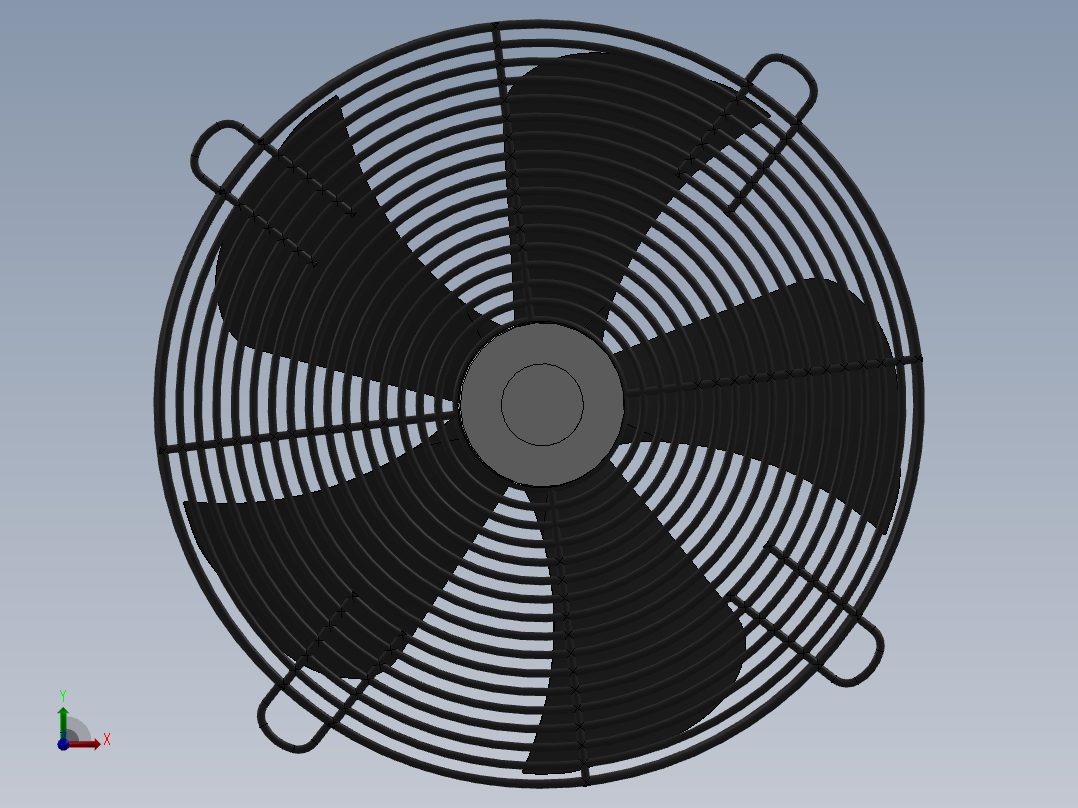 风扇前视图