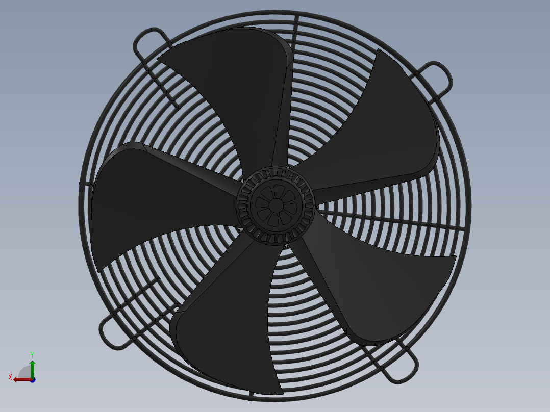 风扇后视图