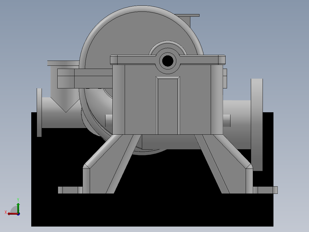 背压式汽轮机后视图
