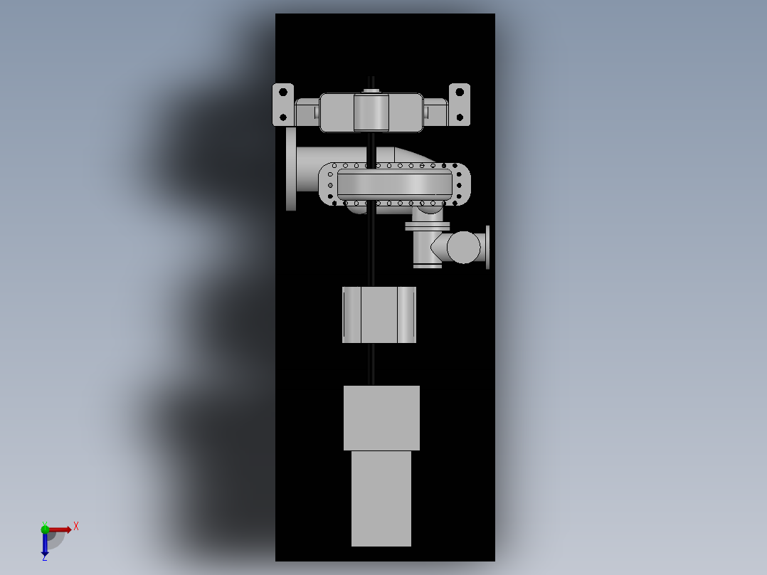 背压式汽轮机俯视图