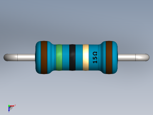 电容器 二极管 电阻器-Resistor 15 Ohm Blue