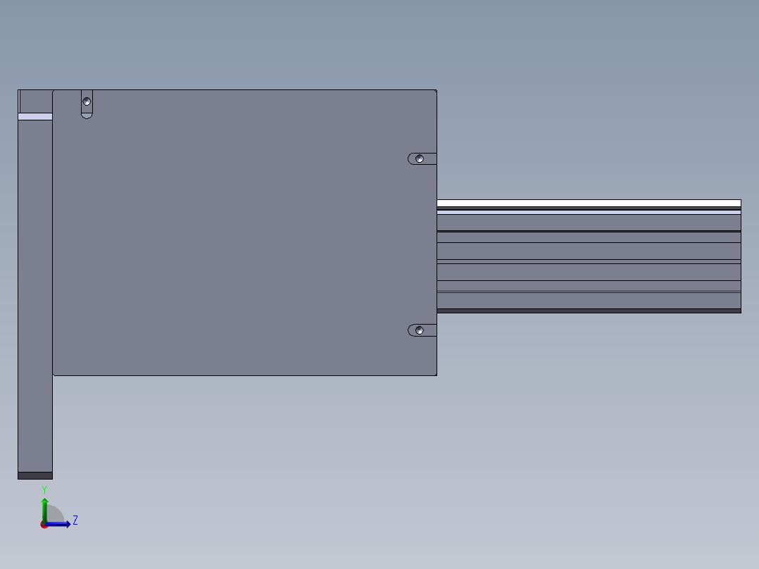 风扇盖成品整形治具左视图