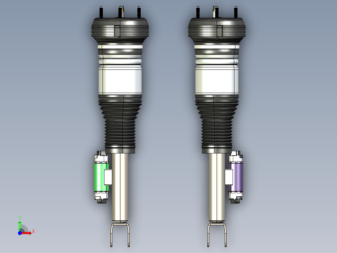 汽车空气减震器1563648前视图
