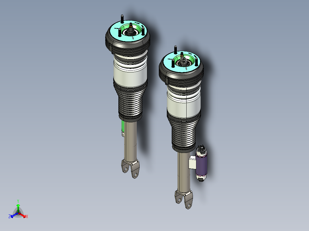 汽车空气减震器1563648正等轴测图