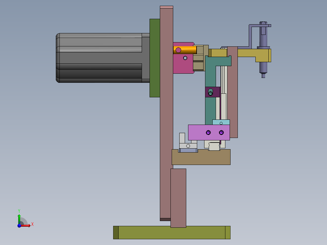 A3 高速凸轮取料机械手前视图