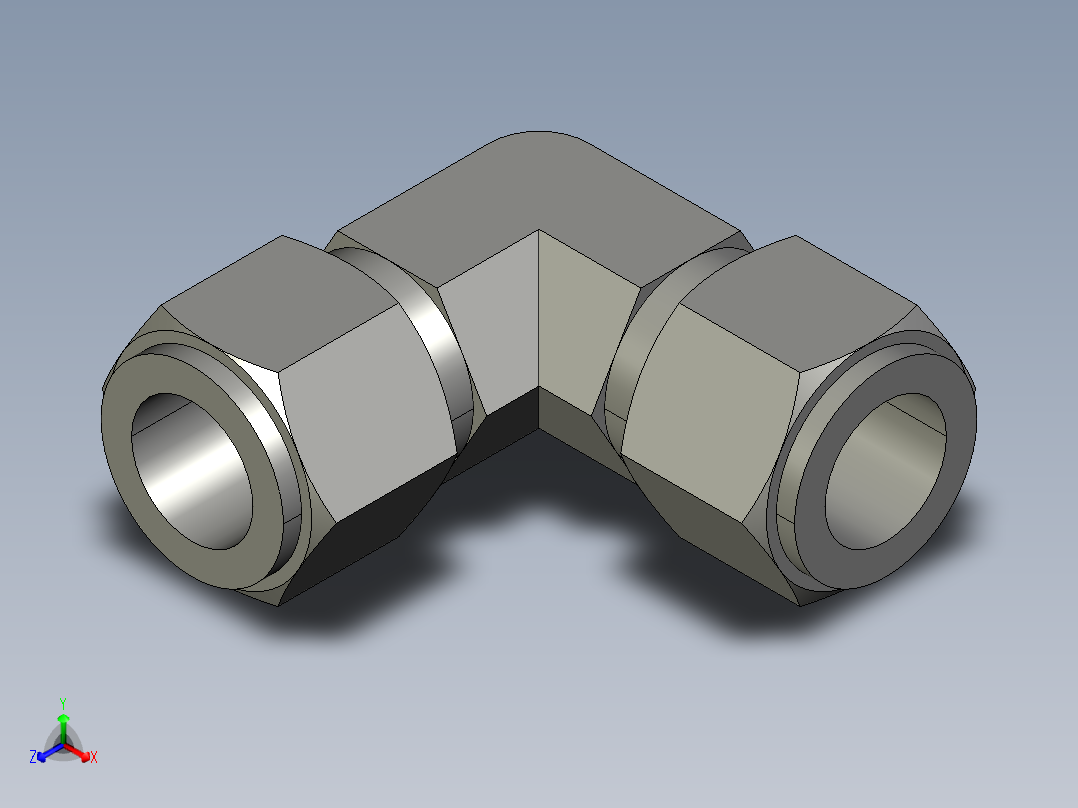 卡套式工业通用硬管接头12_ebu-s主视图