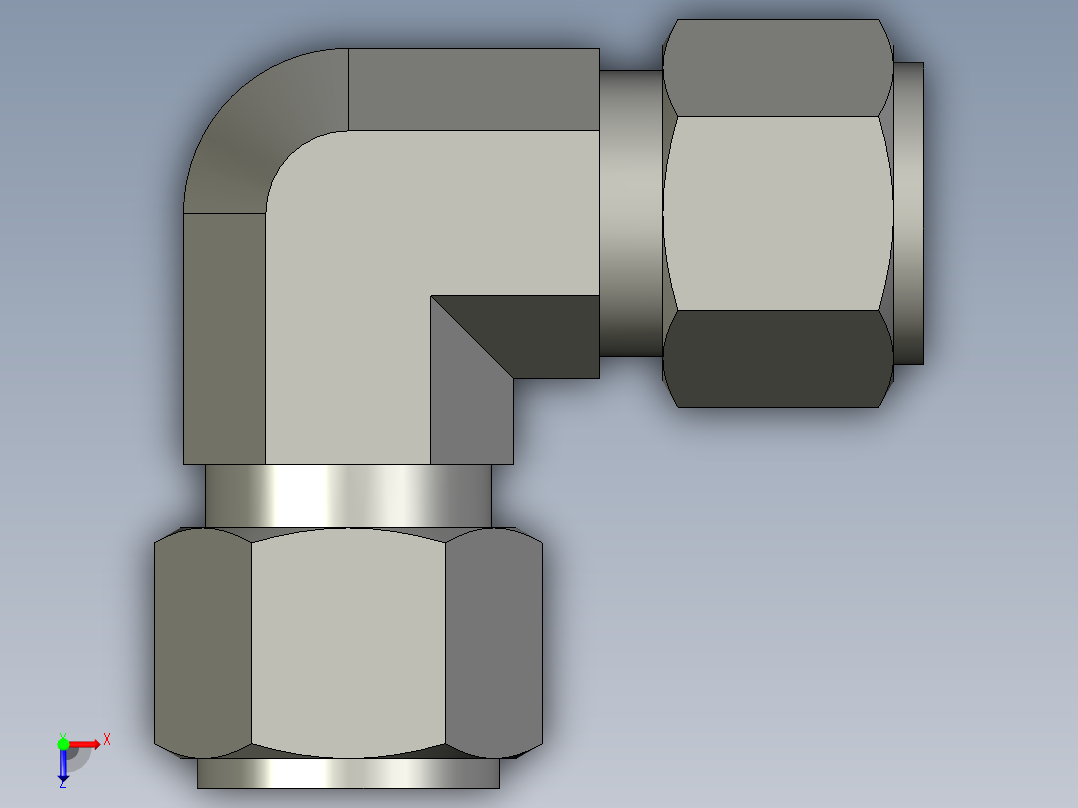 卡套式工业通用硬管接头12_ebu-s俯视图