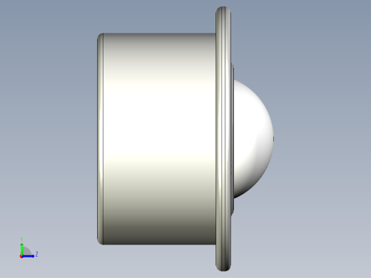 萬向滾珠05-3D多系列多零件图纸模型左视缩略图