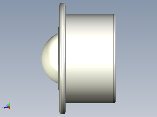 萬向滾珠05-3D多系列多零件图纸模型右视缩略图