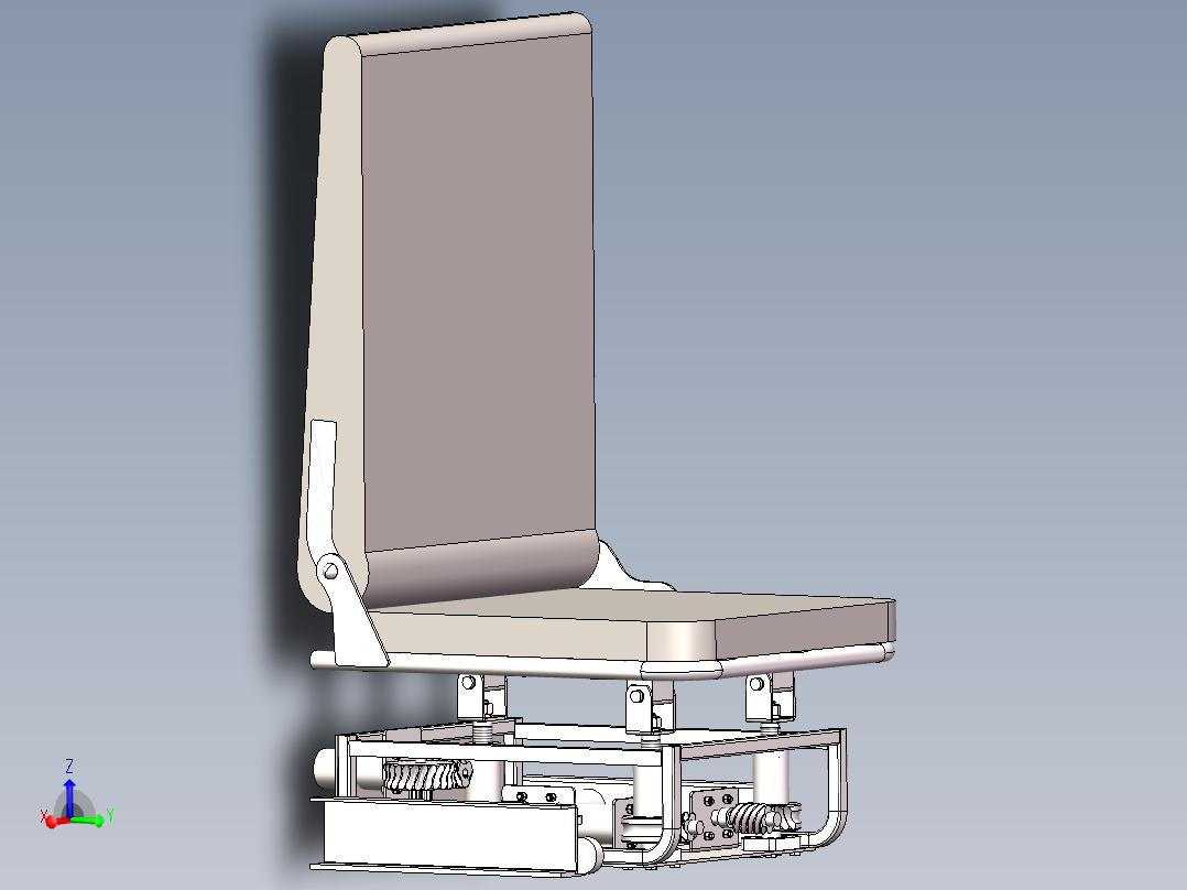汽车多向调节电动座椅三维模型
