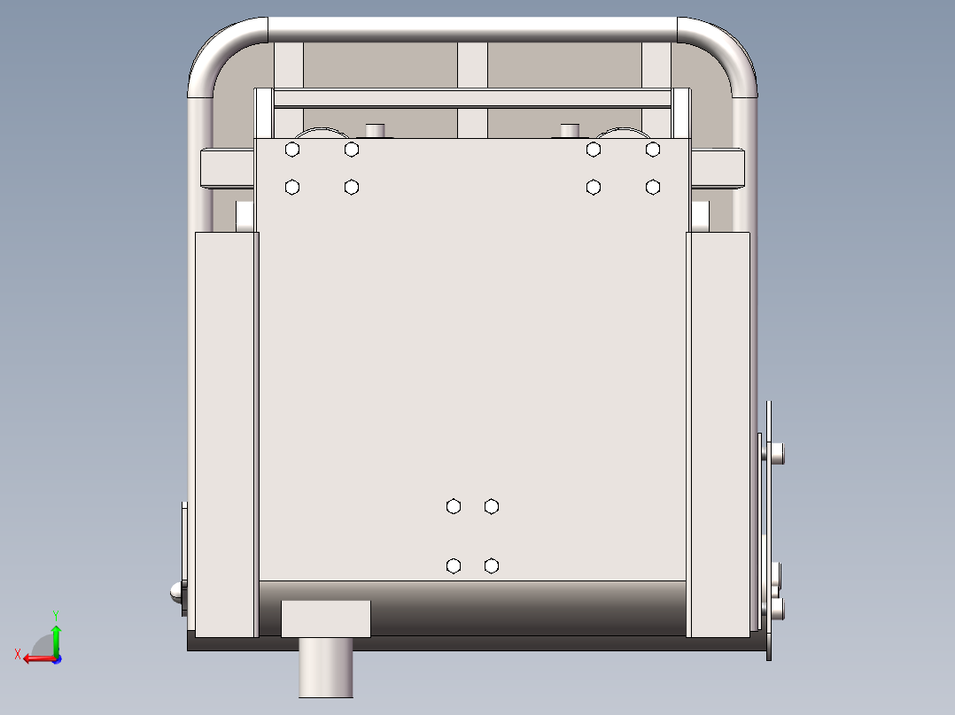汽车多向调节电动座椅三维模型后视图