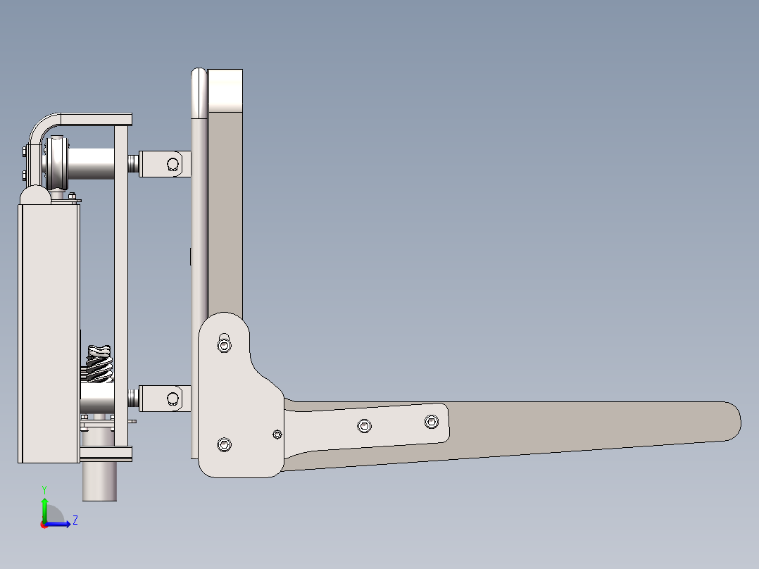 汽车多向调节电动座椅三维模型左视图