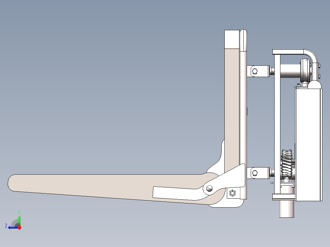 汽车多向调节电动座椅三维模型右视图