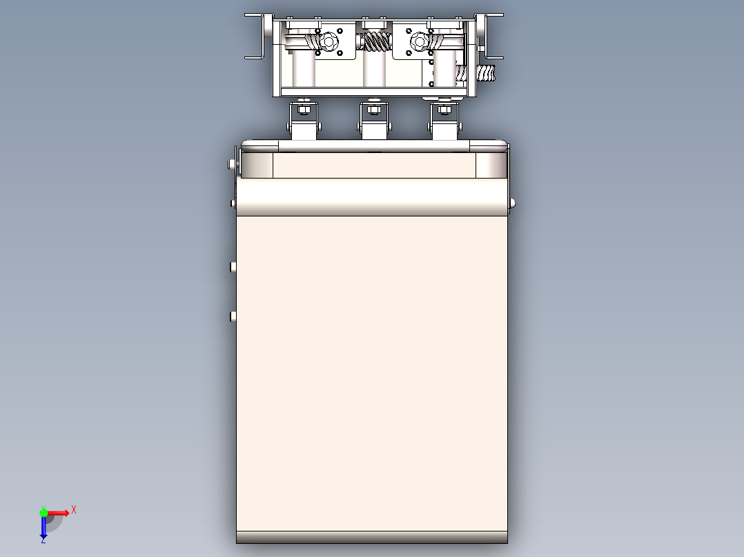 汽车多向调节电动座椅三维模型俯视图