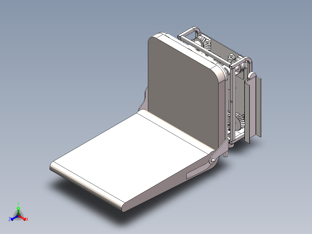 汽车多向调节电动座椅三维模型正等轴测图
