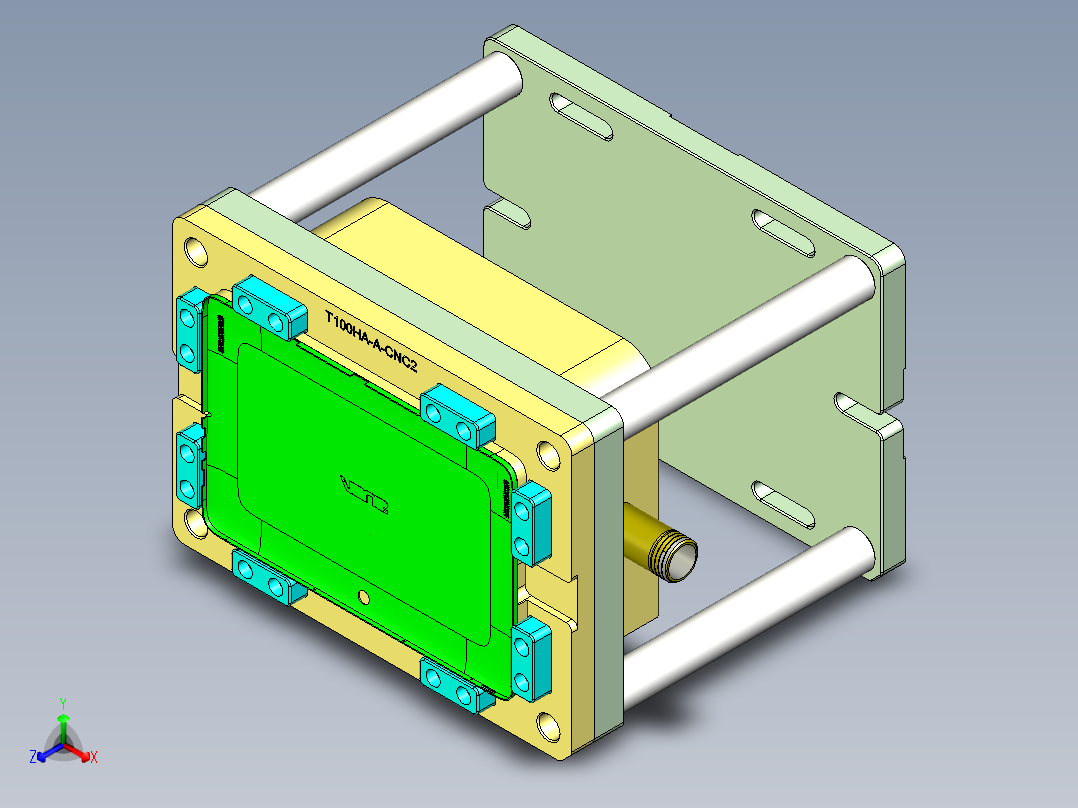 T100HA-A笔记本CNC工装夹具三维模型-CNC2-0423正等轴测图