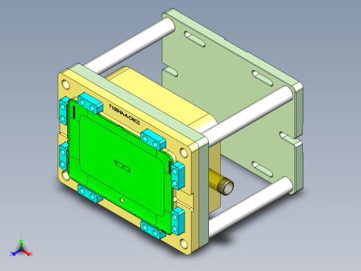 T100HA-A笔记本CNC工装夹具三维模型-CNC2-0423正等轴测缩略图