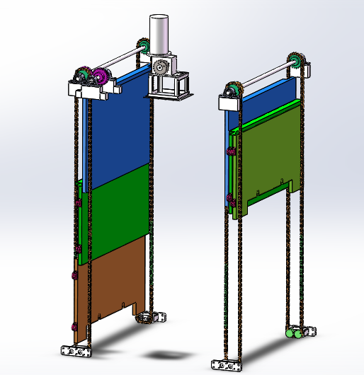 升降门式喷涂烤箱(sw18可编辑+工程图+bom）