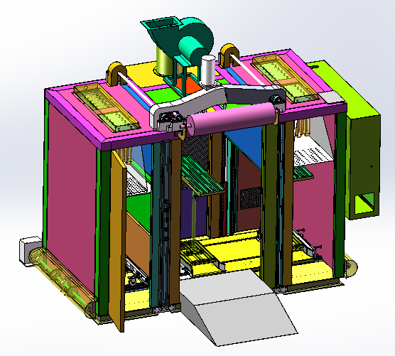 升降门式喷涂烤箱(sw18可编辑+工程图+bom）