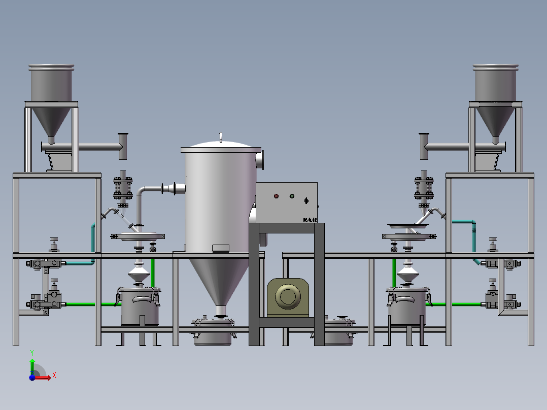 组合式塑胶颗粒粉碎设备sw17可编辑前视图