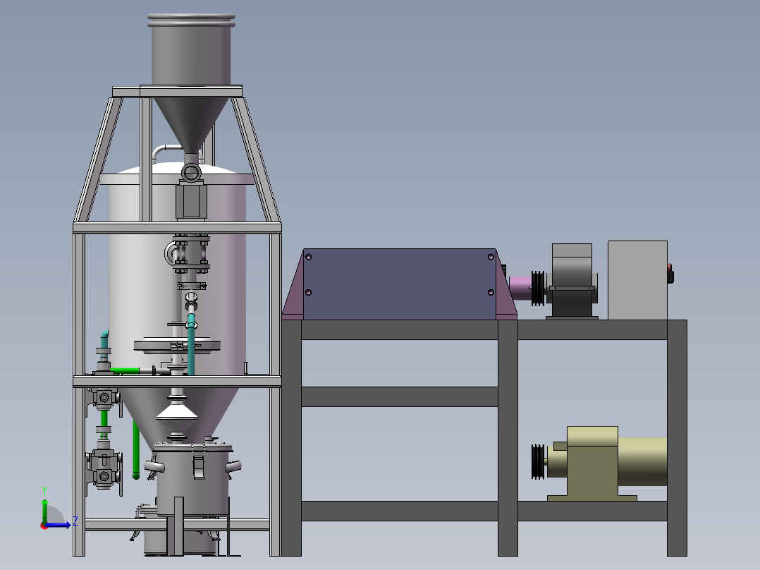 组合式塑胶颗粒粉碎设备sw17可编辑左视图