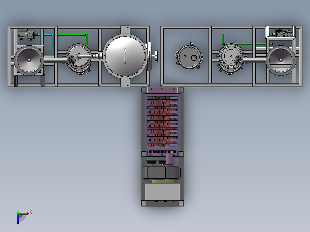 组合式塑胶颗粒粉碎设备sw17可编辑俯视图