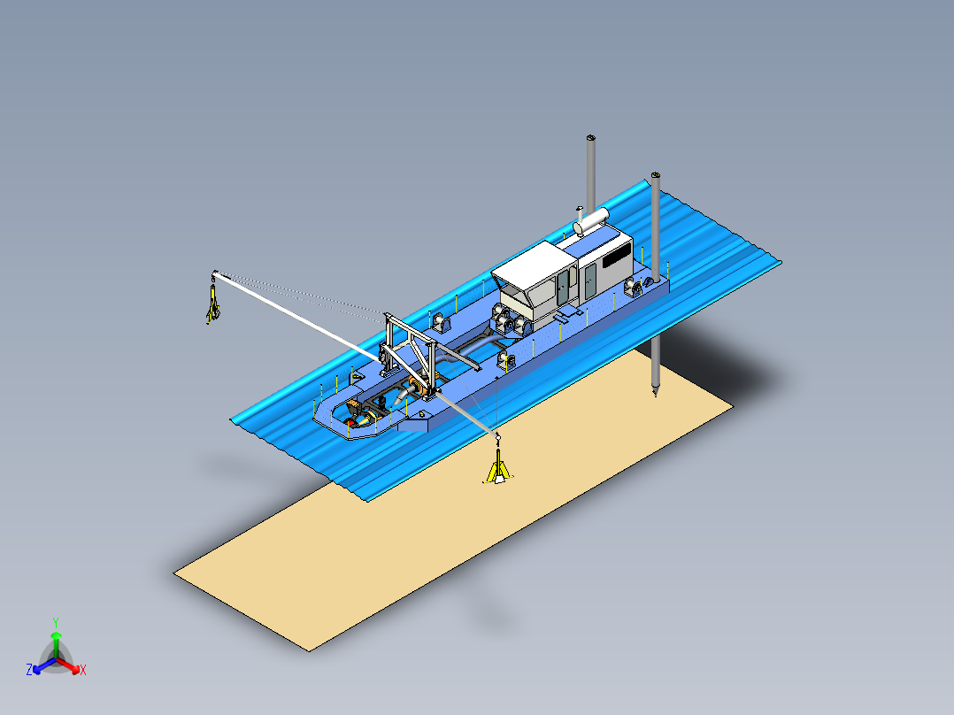 简易绞吸式挖泥船