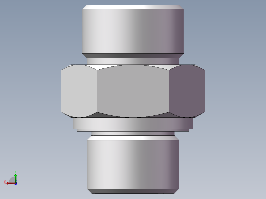 公制螺纹ED密封、1DM-22-20WD后视图