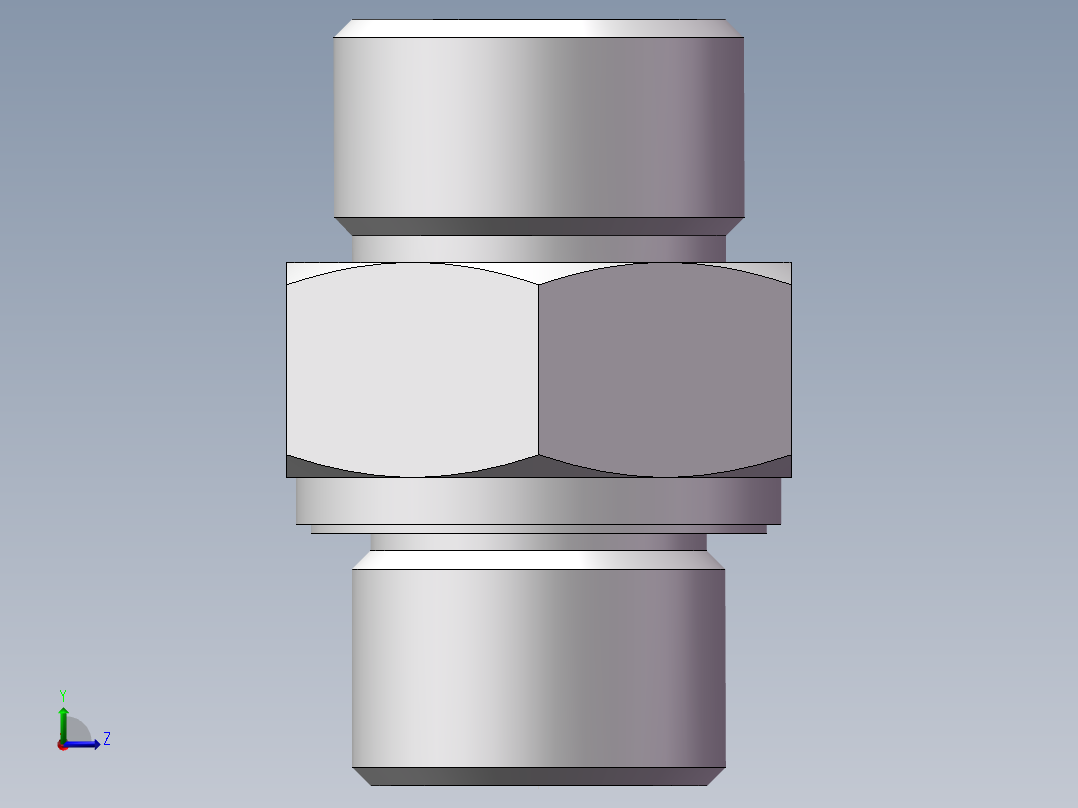 公制螺纹ED密封、1DM-22-20WD左视图