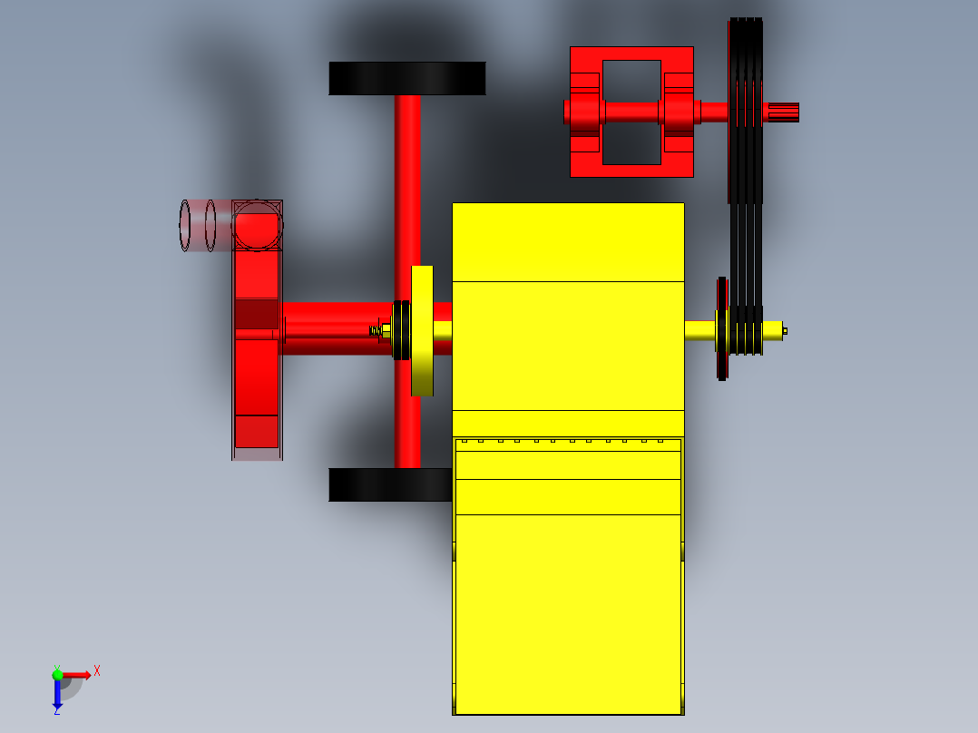 破碎机、移动破碎机车俯视图