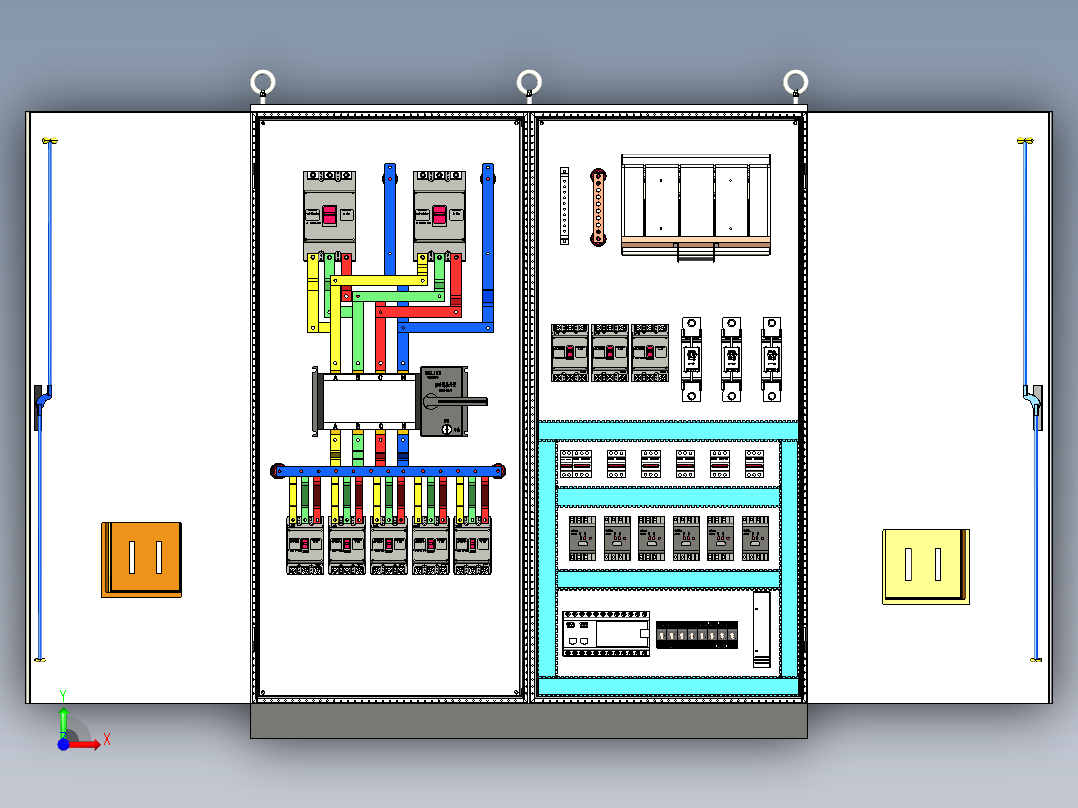 双电源CDQ1S刀开关plc控制柜前视图